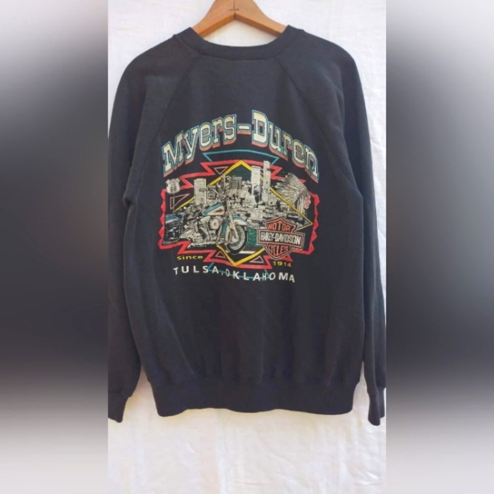 ❤️SOLD❤️Vtg Harley sweater: Tulsa, OK - Picture 2 of 8